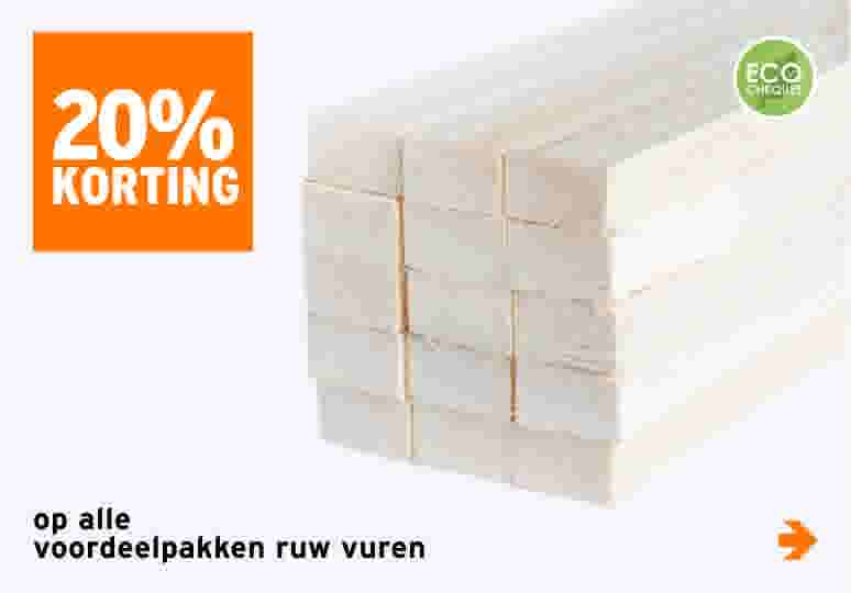 20% korting op alle voordeelpakken ruw vuren