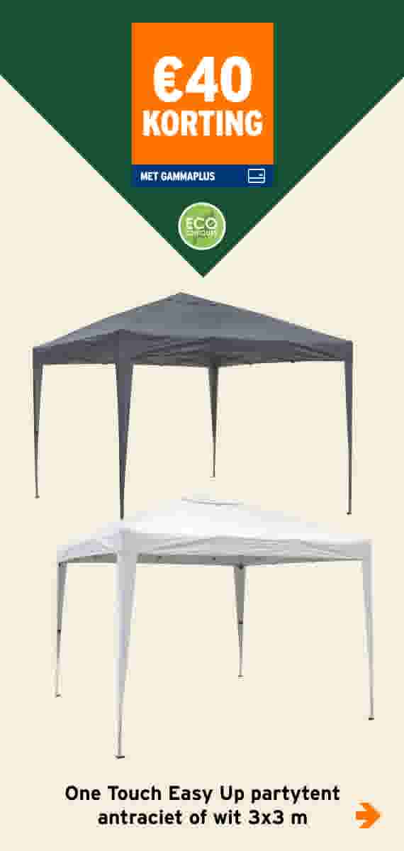 €40 korting One Touch Easy Up partytent antraciet of wit 3x3 m