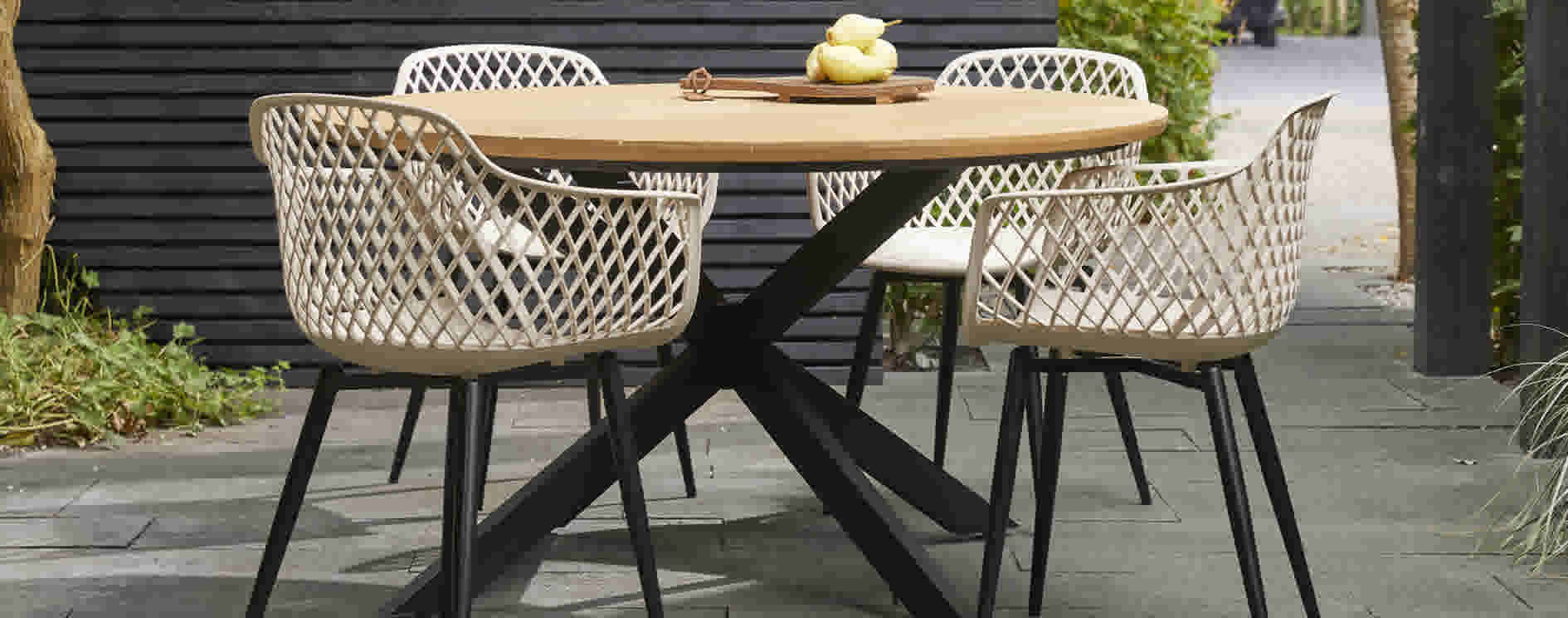 Wakefield tuinstoel Savona zand beige kunststof