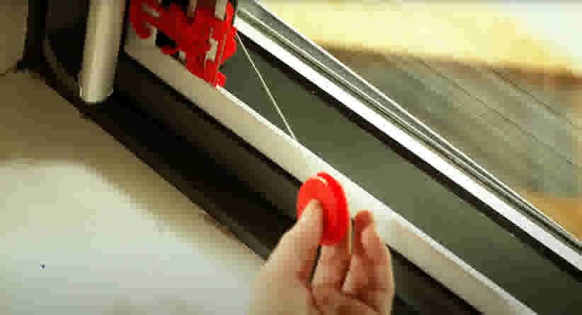 Geleiderstouw bevestigen