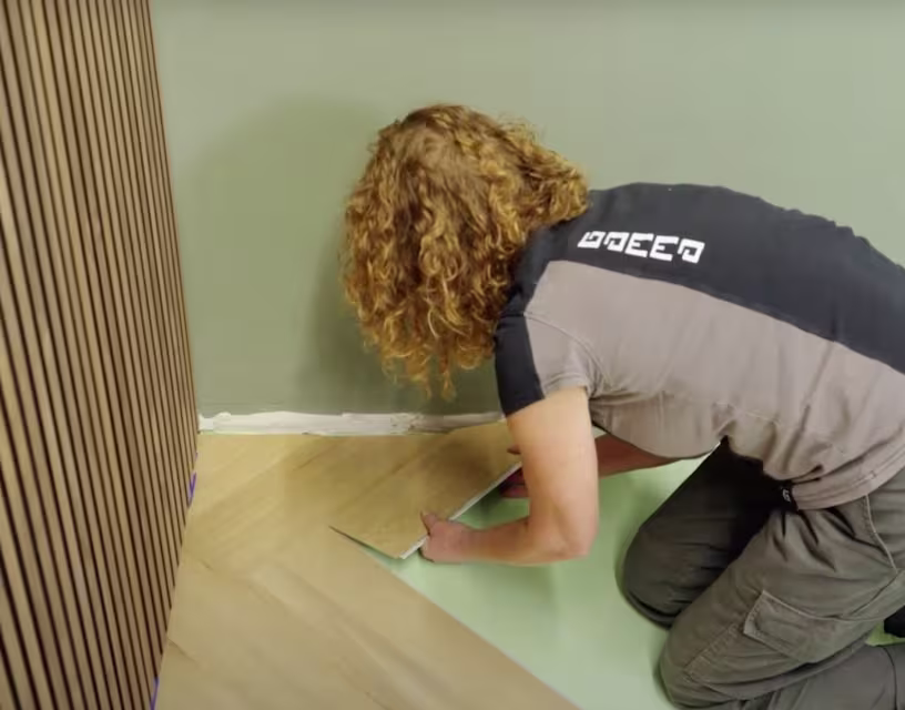 Hoe leg ik clickvinyl in visgraatmotief?