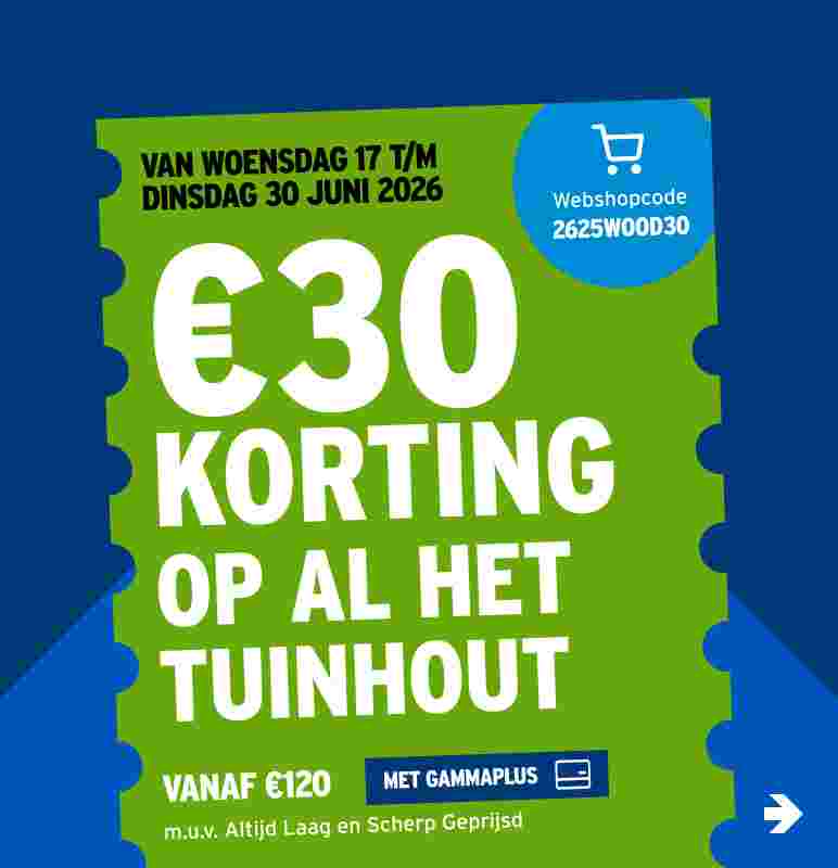 €30 korting op al het tuinhout