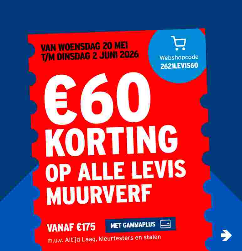 €60 korting op alle Levis muurverf