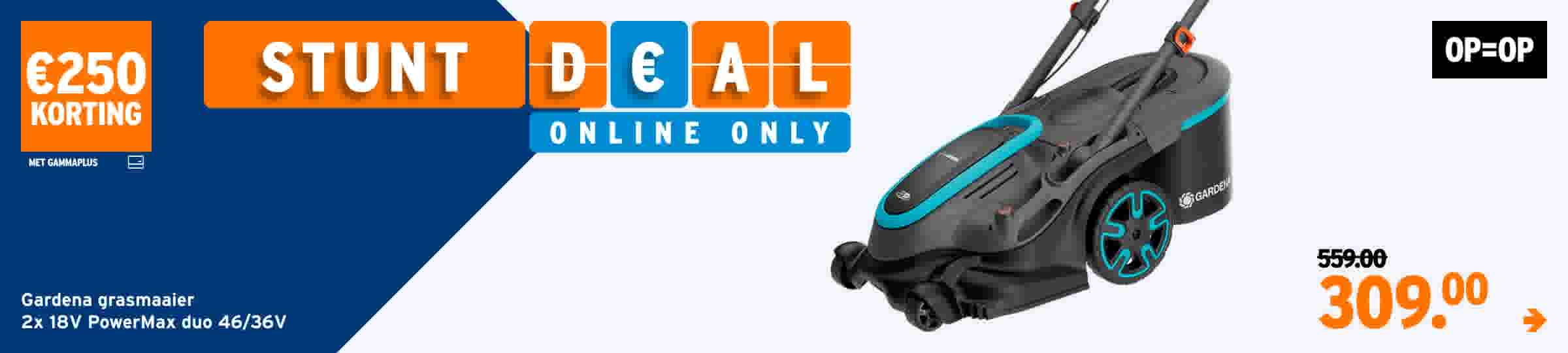 Stuntdeal - Gardena grasmaaier