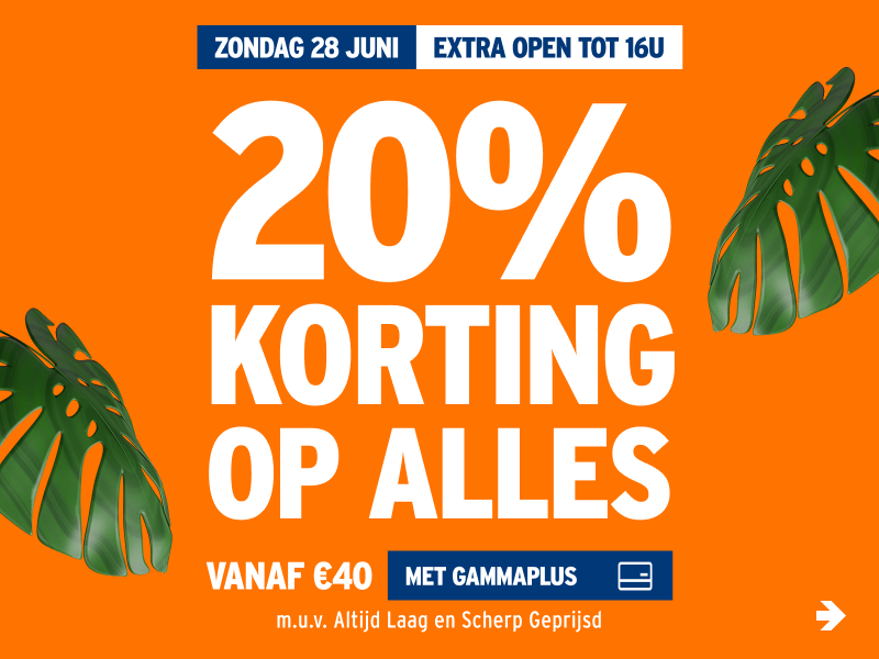 20% korting op alles