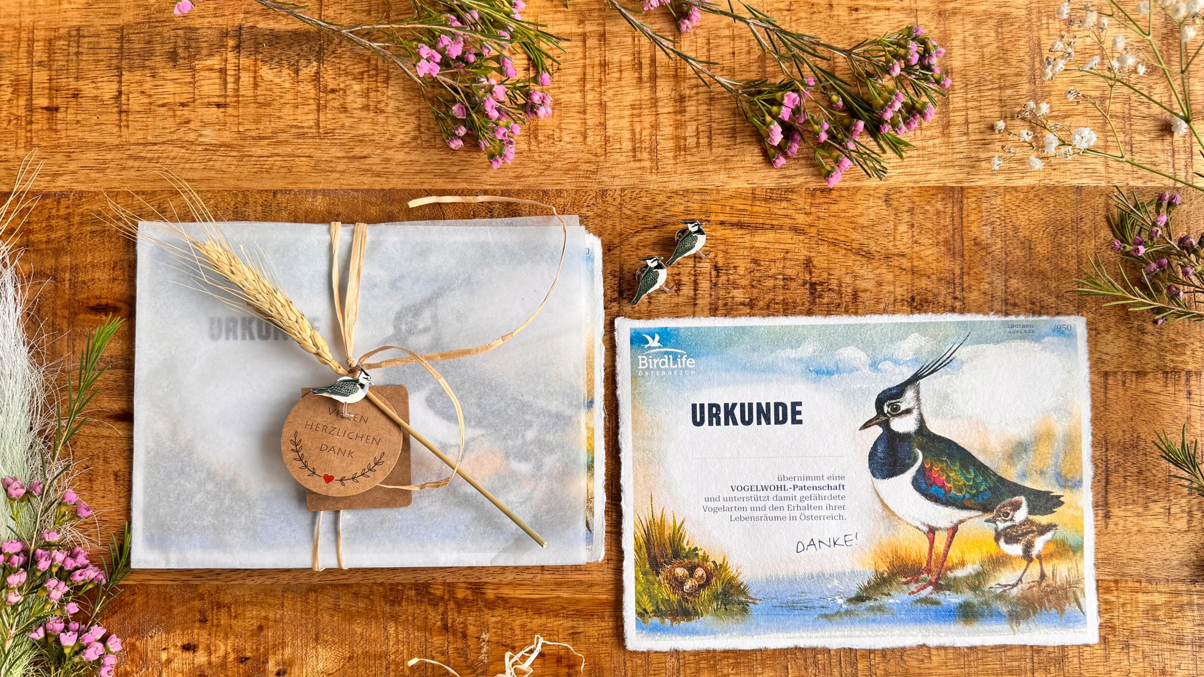 Ihr Dankeschön für eine Vogelwohl-Patenschaft.