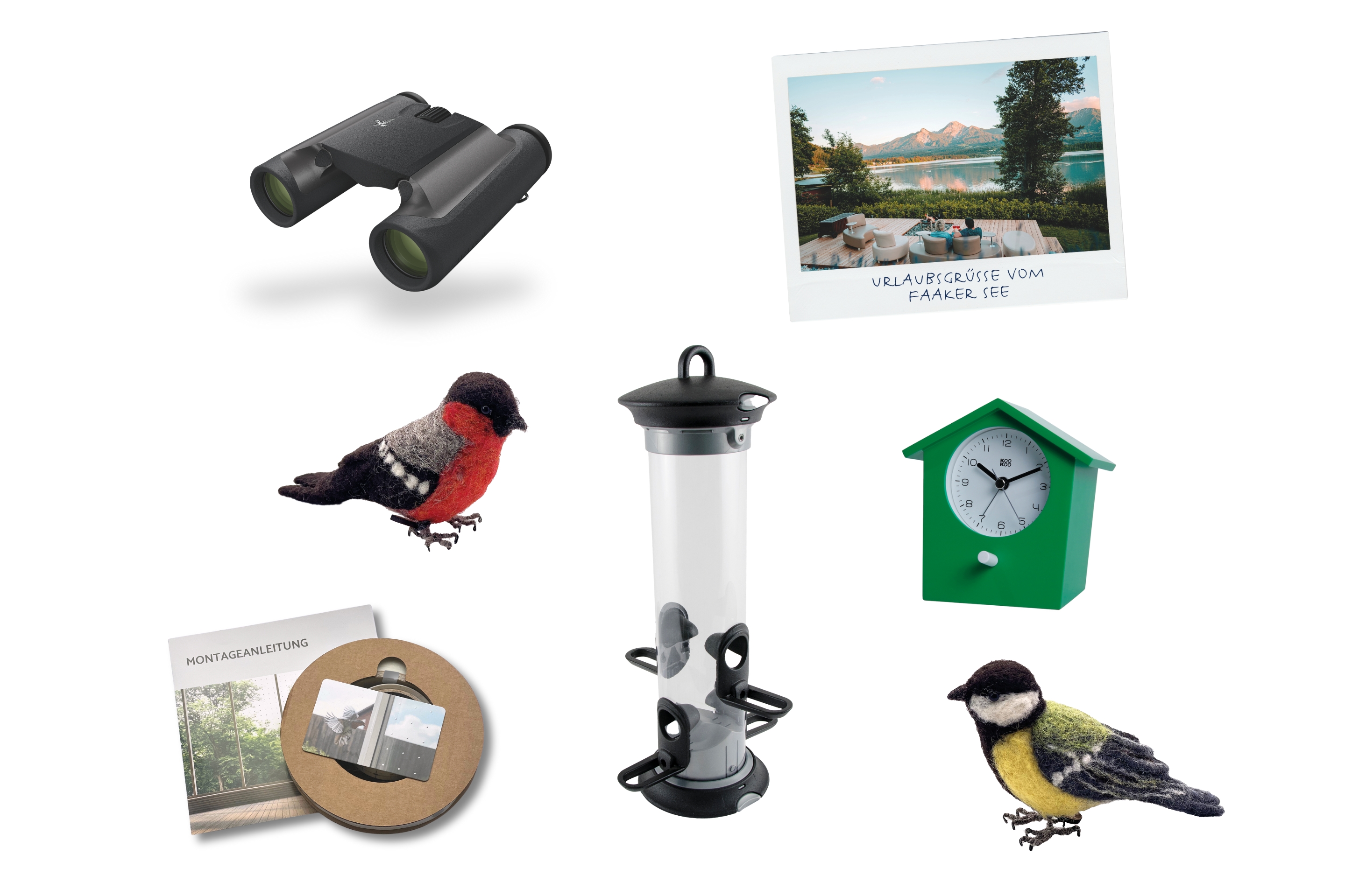 Preise, die im Rahmen der "Stunde der Wintervögel" verlost werden.