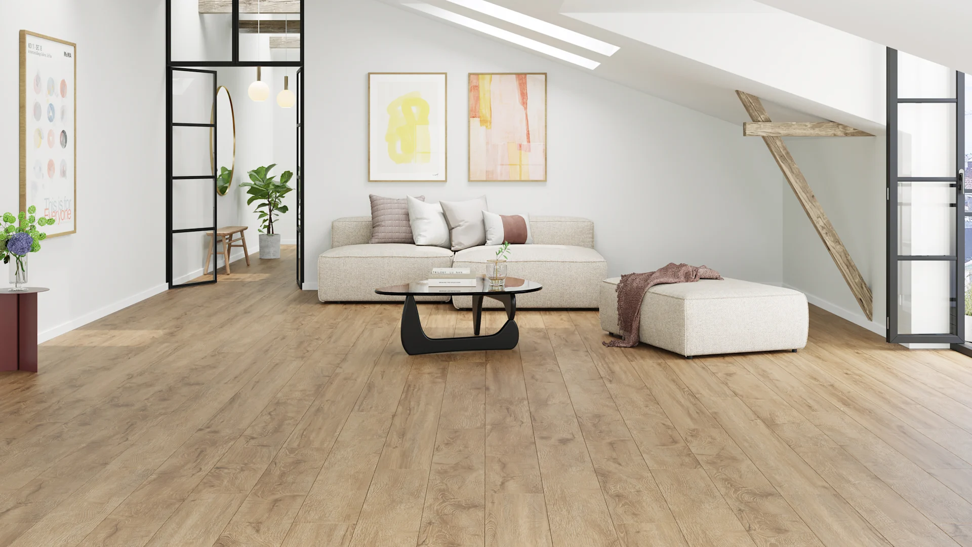 Moland Bastion Vinyl kan lægges med op til 125 m² uden brud i dørhuller