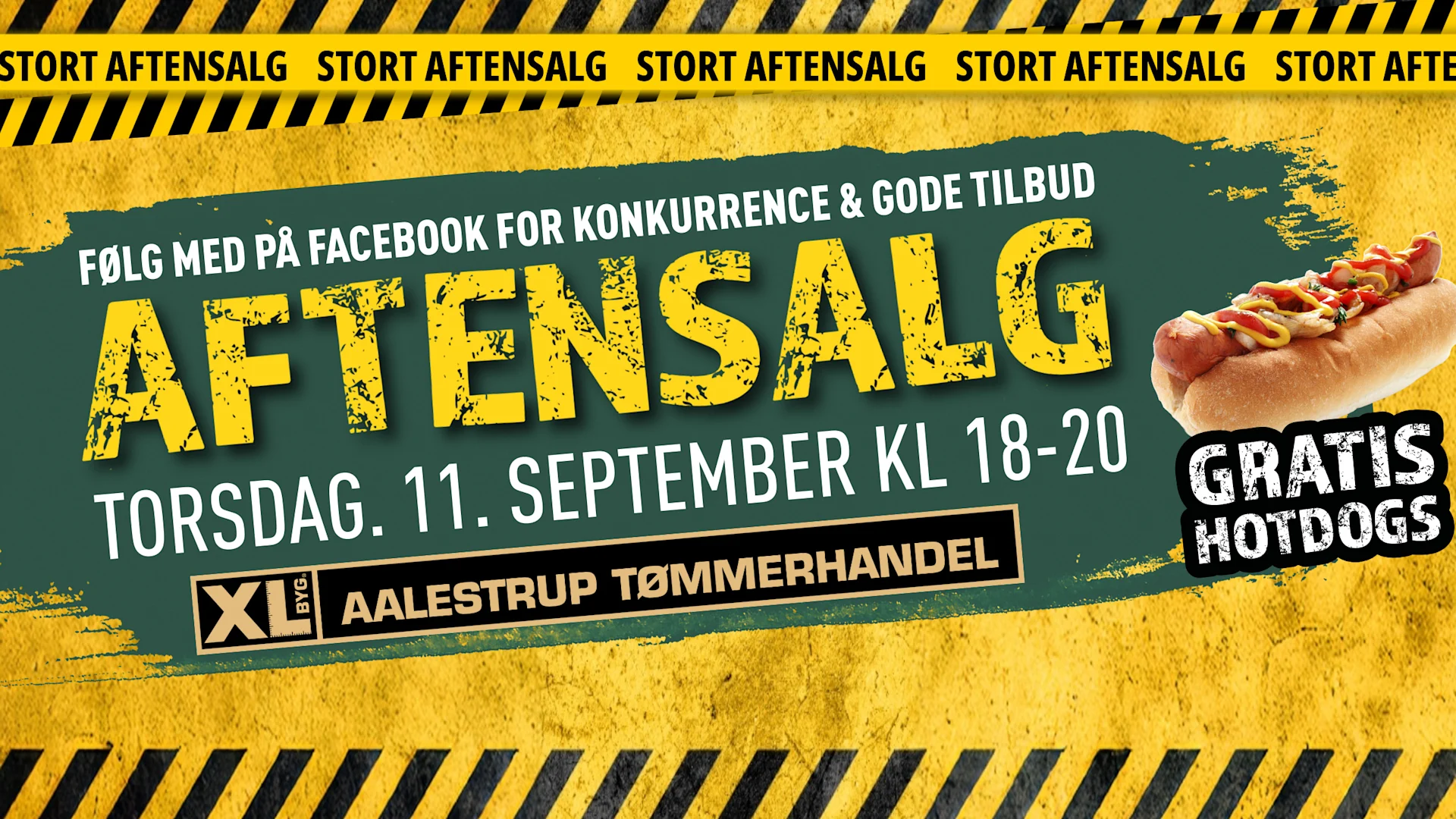 XL-BYG Aalstrup Tømmerhandel - Aftensalg September 2025