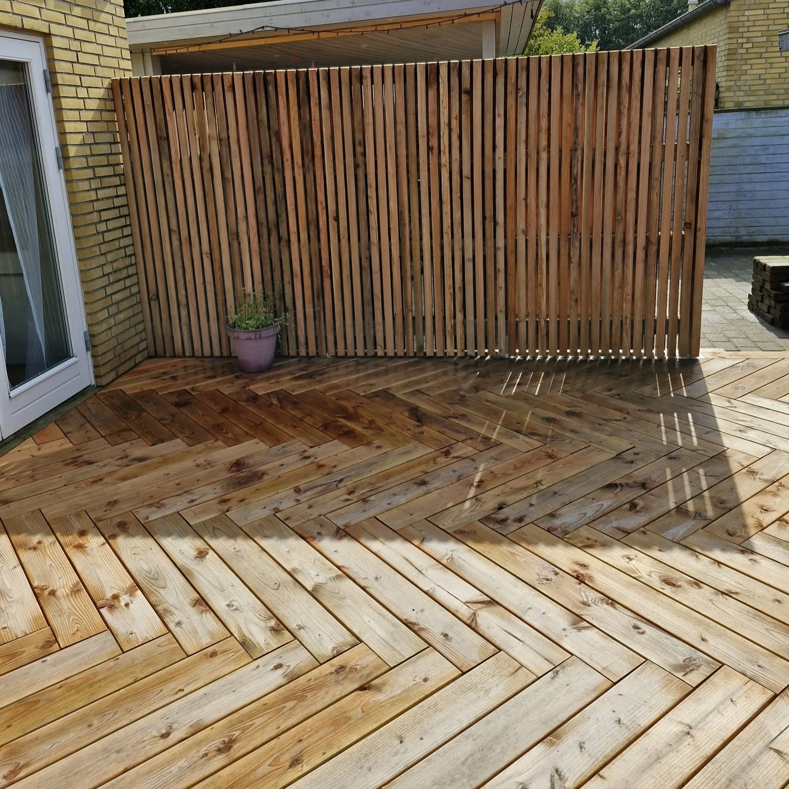 Træterrasse sildeben 3