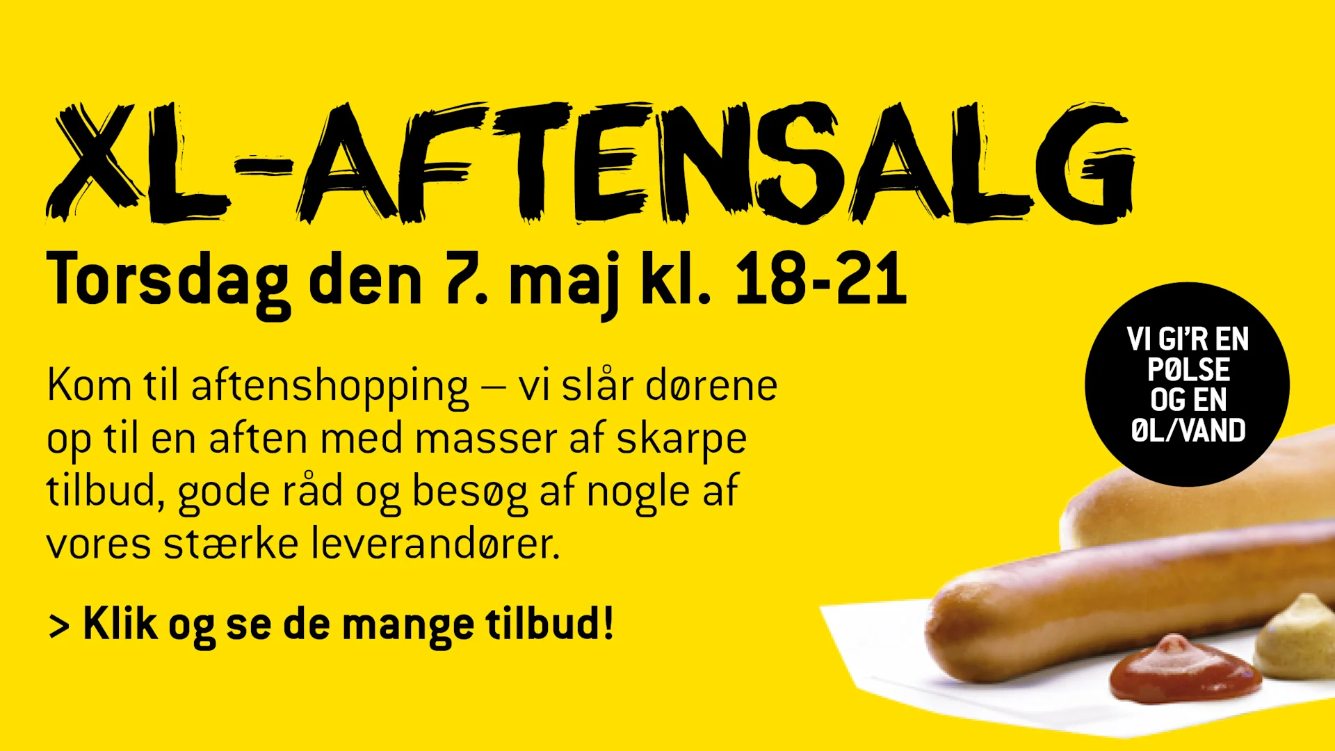 Aftensalg maj 2026 XL-BYG HjørringTømmerhandel A-S