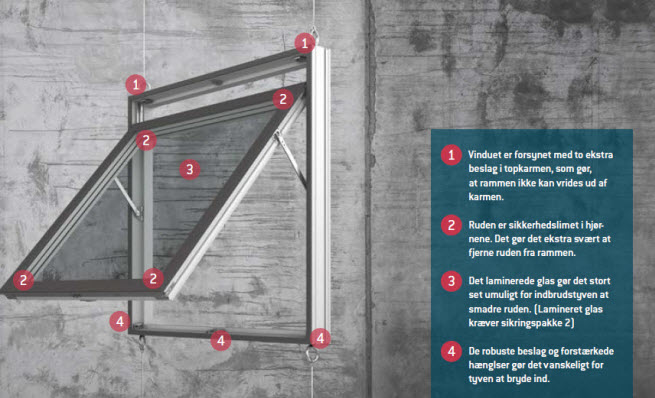 Rationel vindue - Sikring XL-BYG