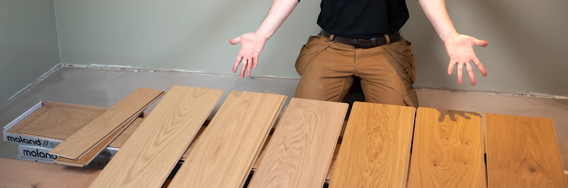 Jacob Carlsson viser gulvtyper