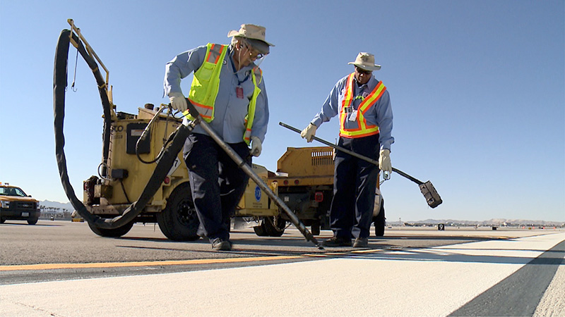 Maintaining the airfield takes a special team