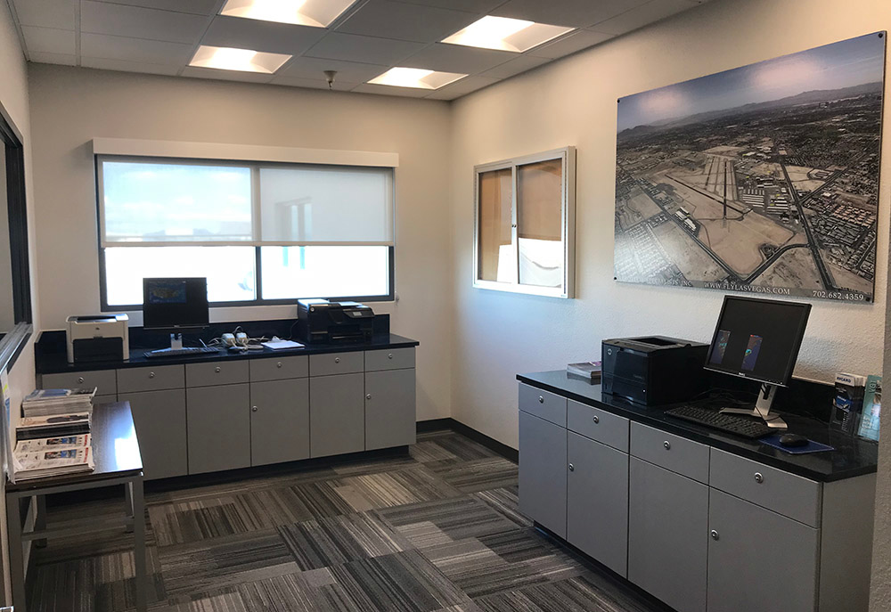 VGT FBO Tour flight planning room