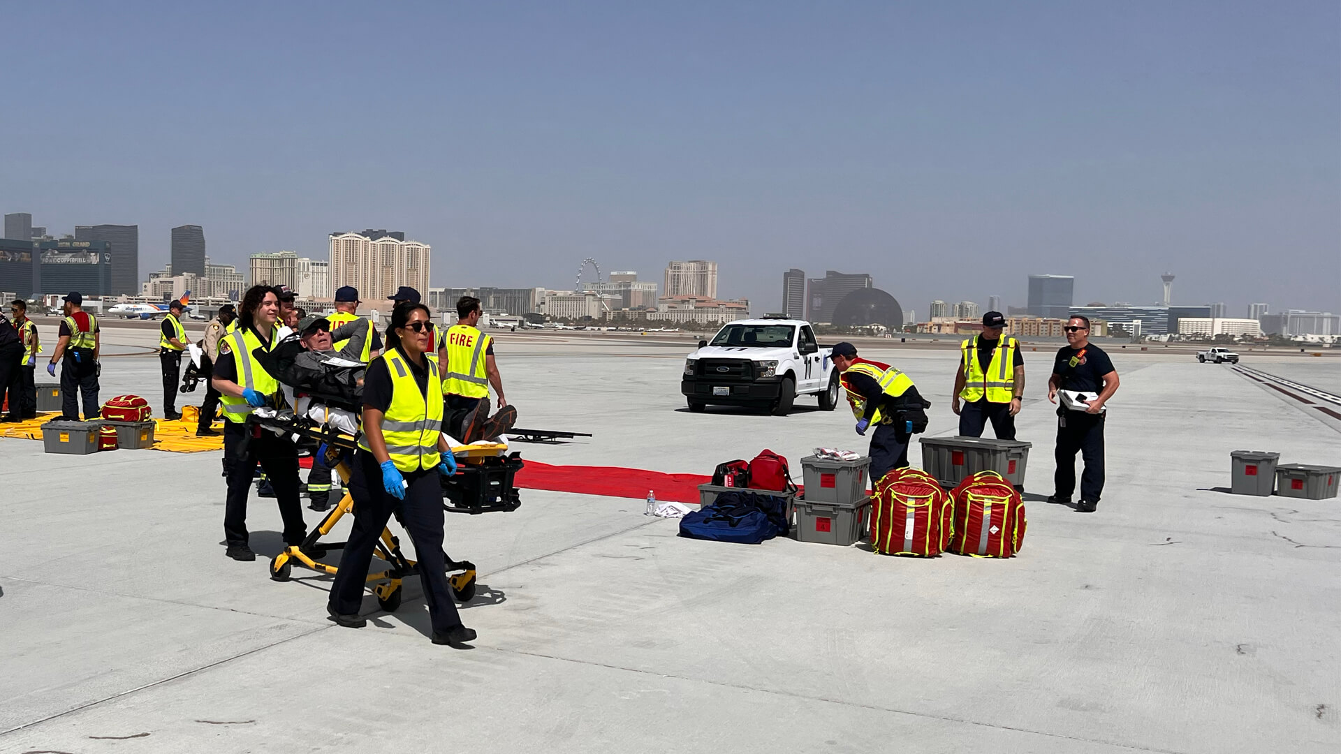 Realistic disaster drill tests airport’s emergency response