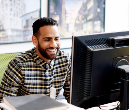 Man working at desk