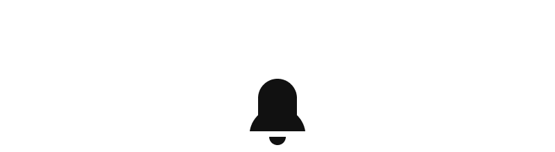 Um ícone de sino que representa uma notificação via assinatura de feed RSS 