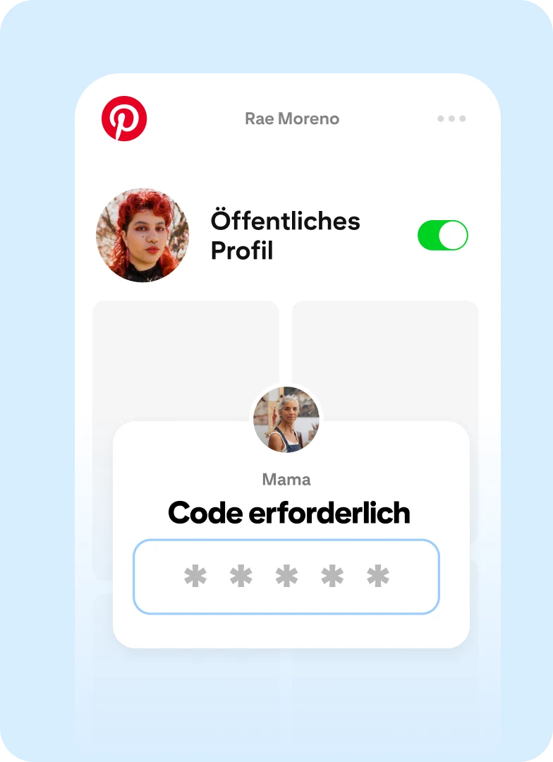 Um das Profil von jugendlichen Nutzer*innen öffentlich zu machen, ist eine Jugendschutz-PIN erforderlich