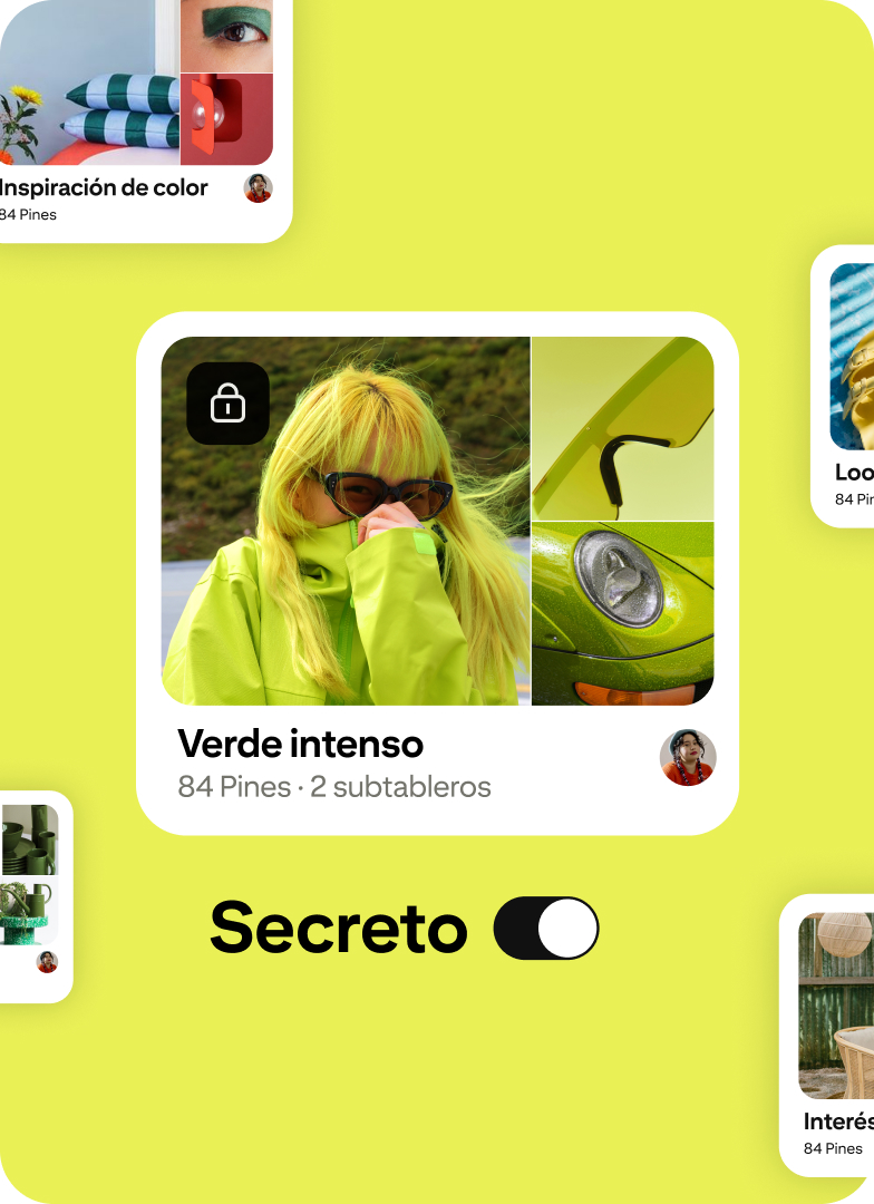 Un tablero titulado “Hiperverde” con un ícono de candado y un botón llamado “Secreto”, que indica que el tablero está configurado como privado.