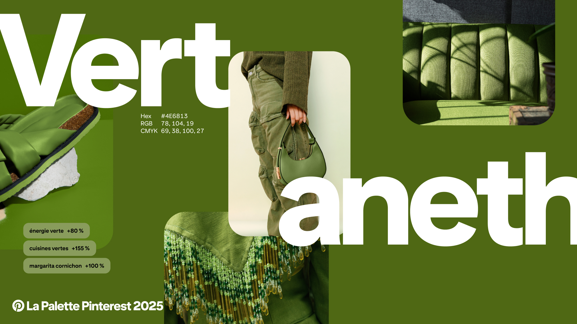 Les mots « Vert Aneth » sur des images vertes et des Épingles Pinterest