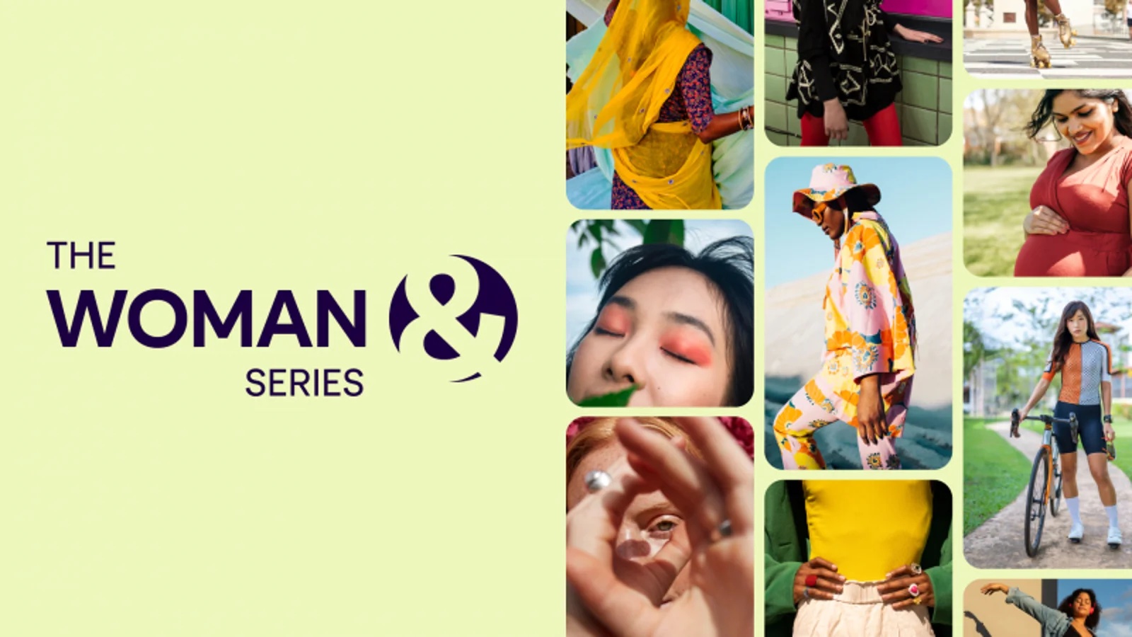 A collage of image representing Pinterest's Women@ series 