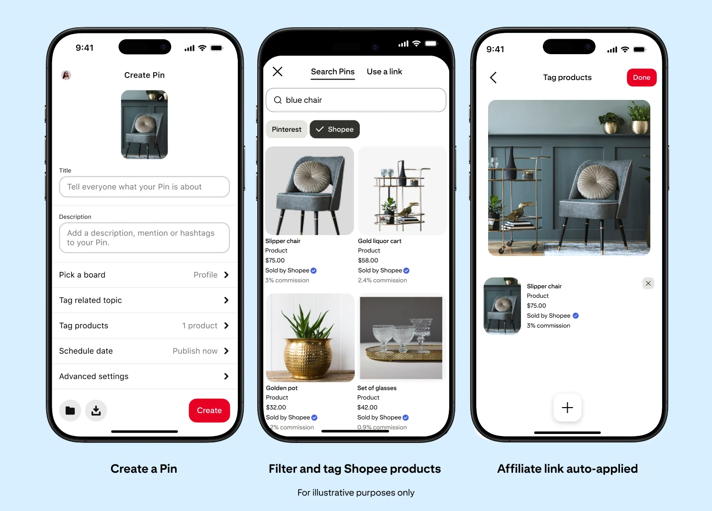 Official image for Shopee and Pinterest launch affiliate partnership for creator commerce