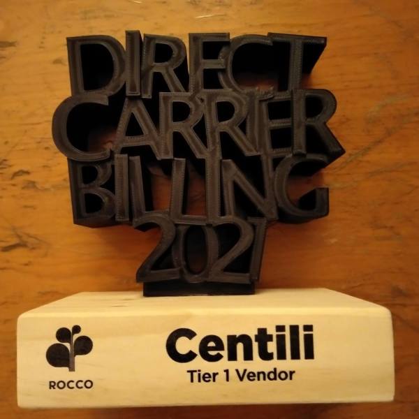 Centili was awarded as Tier 1 carrier billing vendor by ROCCO for the third consecutive year; the award was presented in Marbella, Spain, at the World Telemedia show hosted in October 2021