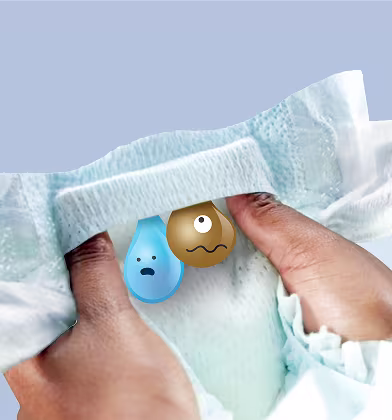 Un primer plano muestra dos manos separando suavemente un pañal Dodot, revelando el bolsillo Stop & Protect. Un primer plano muestra dos manos separando suavemente un pañal Dodot, revelando el bolsillo Stop & Protect.