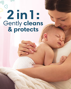 gently cleans & protects