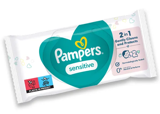 Pampers® Sensitive™ Feuchttücher Packung