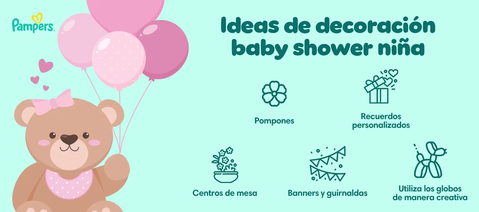 Ideas de decoración baby shower niña