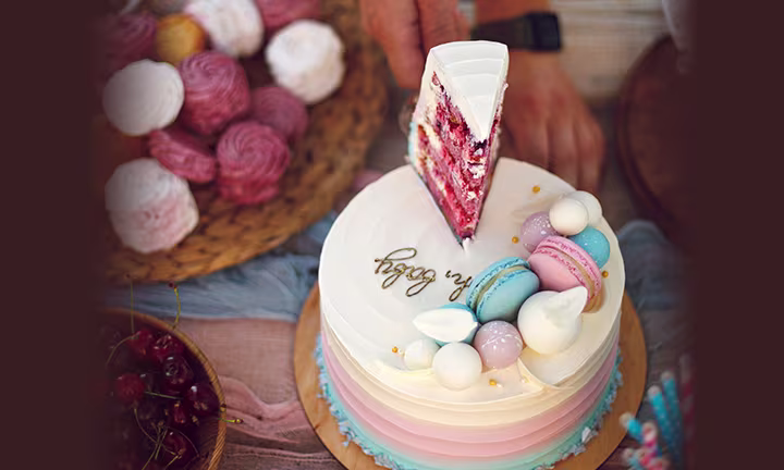“Oh Baby” Gender Reveal Baby Shower Cake for a Girl