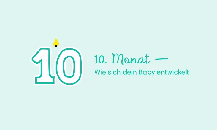 Geburtstagskerze in Form der Zahl 10 – 10. Monat: Wie sich dein Baby entwickelt