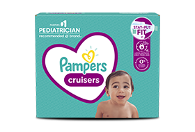 Pampers Cruisers long-lasting fit.