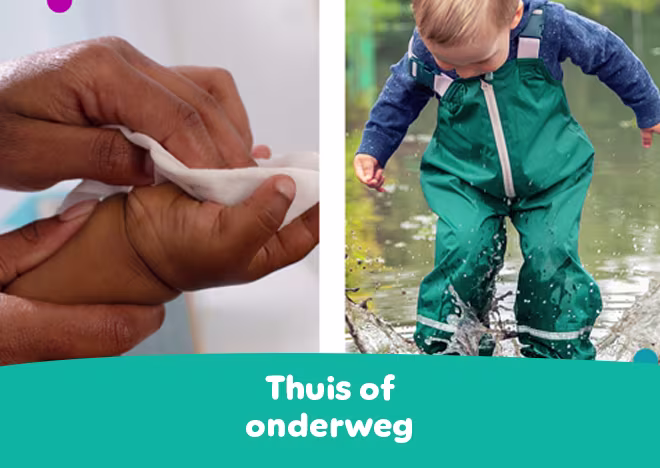 thuis of onderweg
