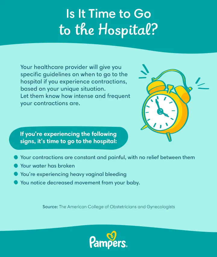 when to go to the hospital for labor