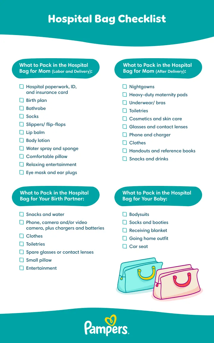 hospital bag checklist printable hospital bag checklist printable