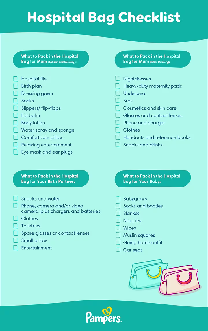 hospital bag checklist printable