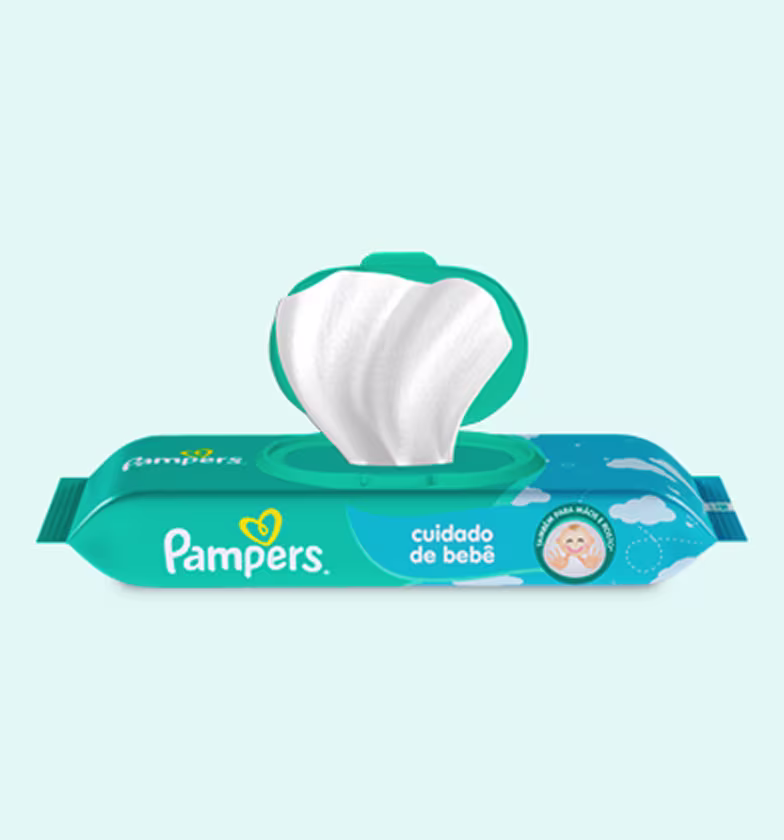 Lenços Umedecidos Pampers® Aroma Cuidado de Bebê Lenços Umedecidos Pampers® Aroma Cuidado de Bebê