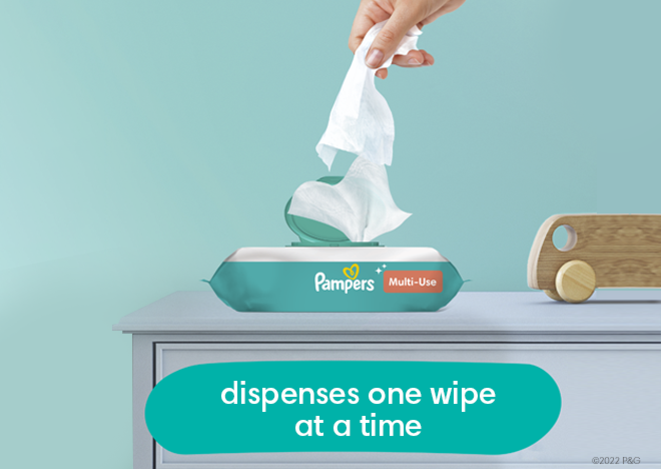 Multi-use Wipes dispense one at a time