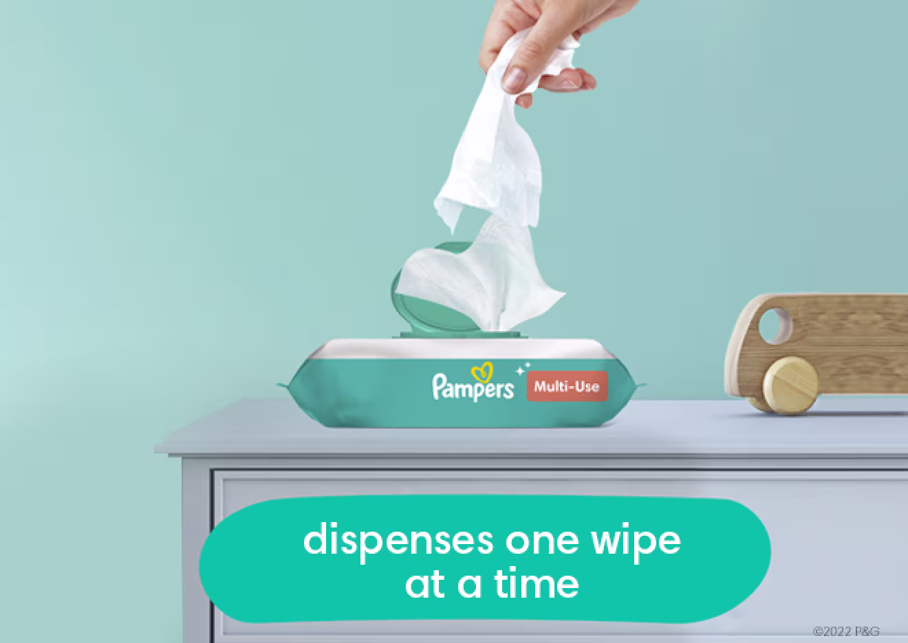 Multi-use Wipes dispense one at a time