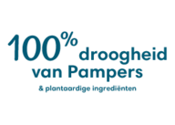 100% droogheid van Pampers & plantaardige ingrediënten