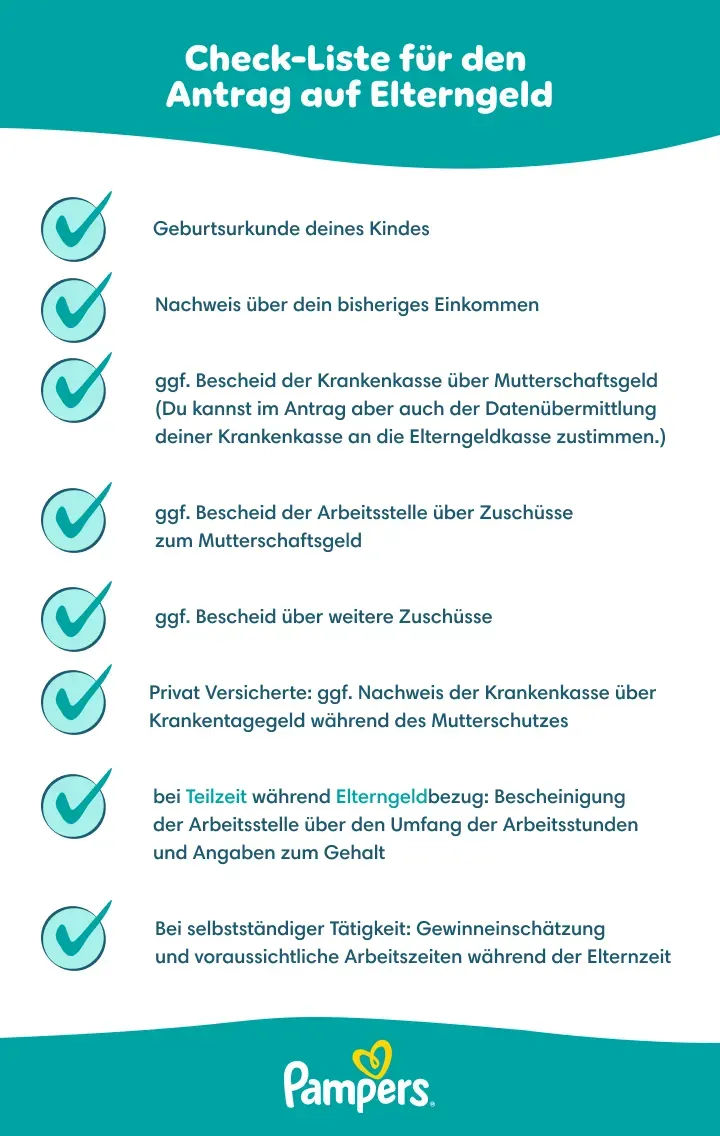 Checkliste für den Antrag auf Elterngeld Checkliste für den Antrag auf Elterngeld