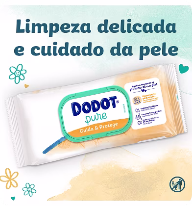 Pacote de toalhetes Dodot Aqua Pure Cuida & Protege