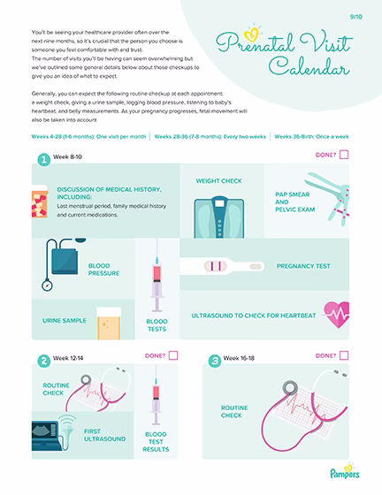 Prenatal Visit Calendar
