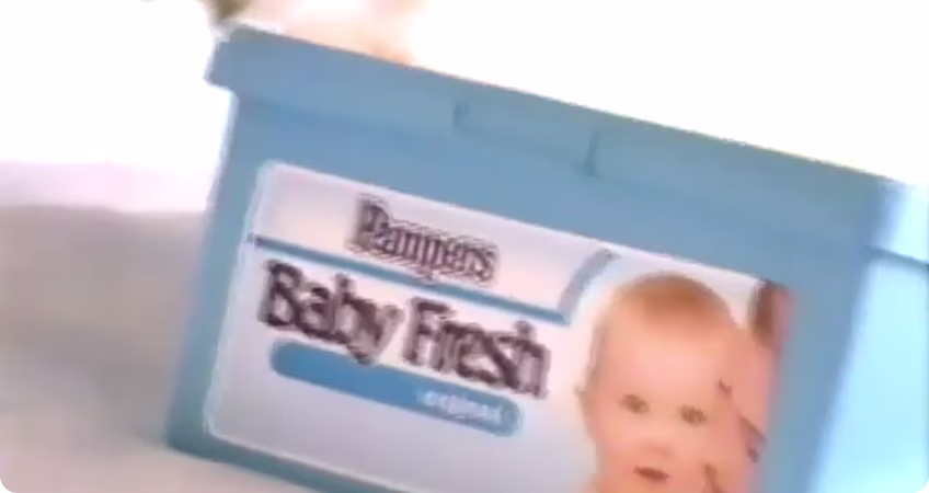 First pack of Pampers wipes ever made