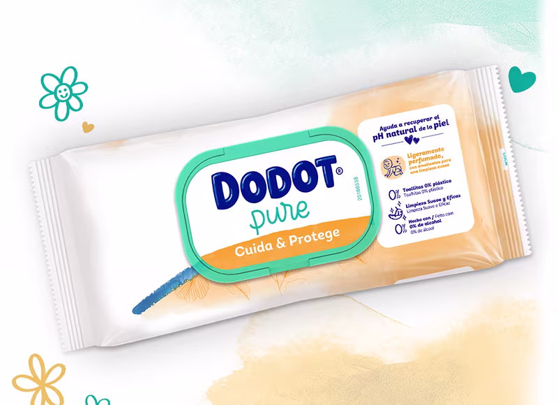 Pacote de toalhitas Dodot Pure Cuida & Protege