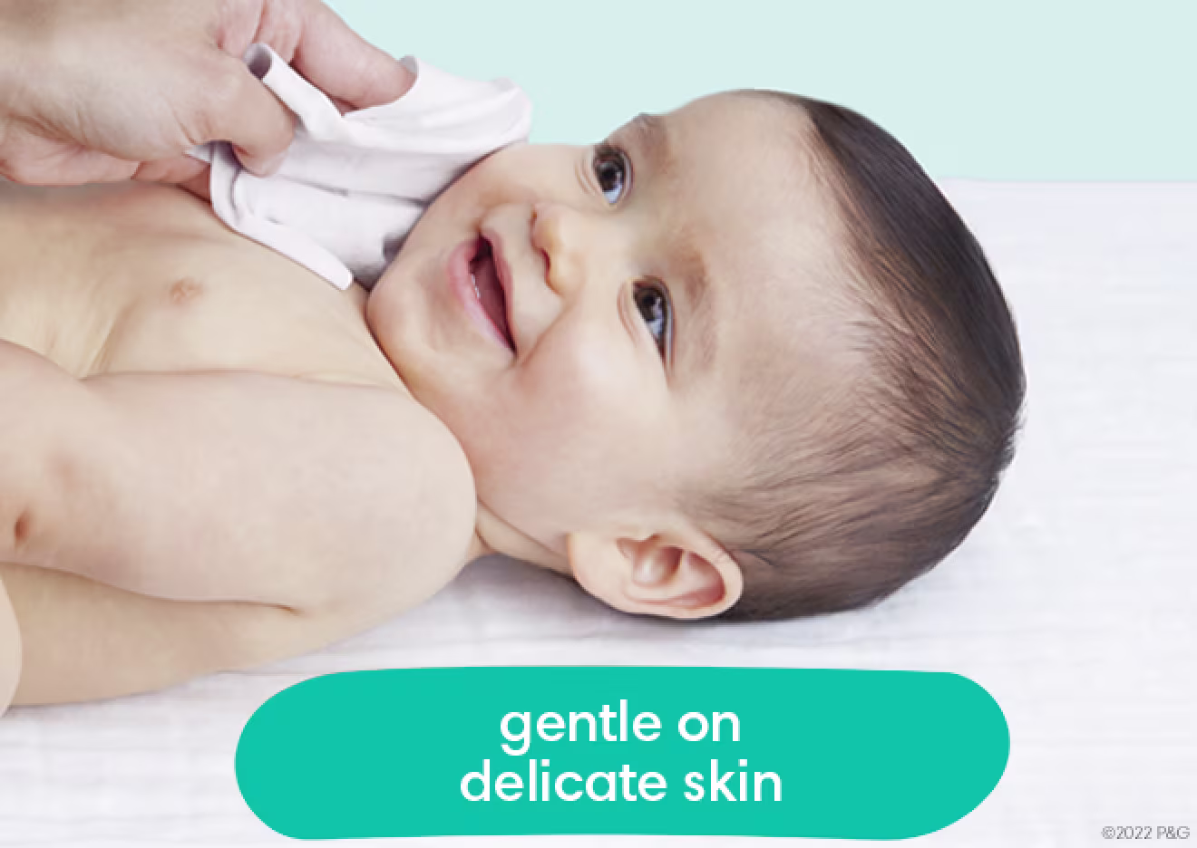 Las toallitas Pampers Baby-Clean son suaves con la piel delicada