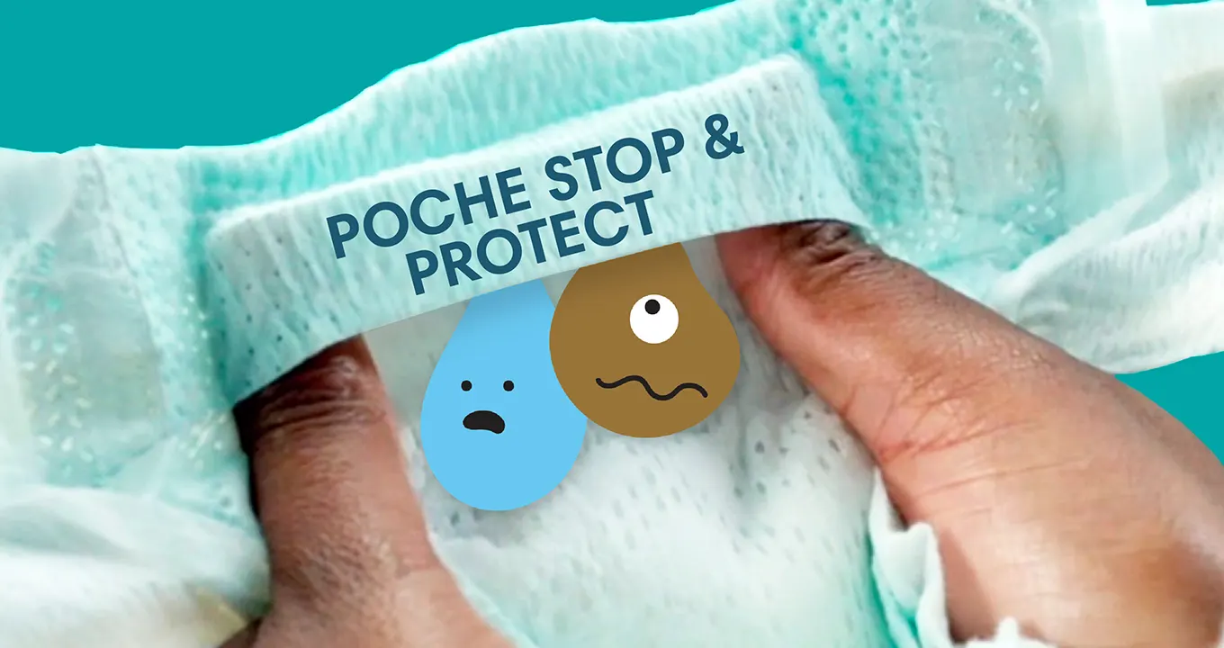 Avec la poche stop & protect